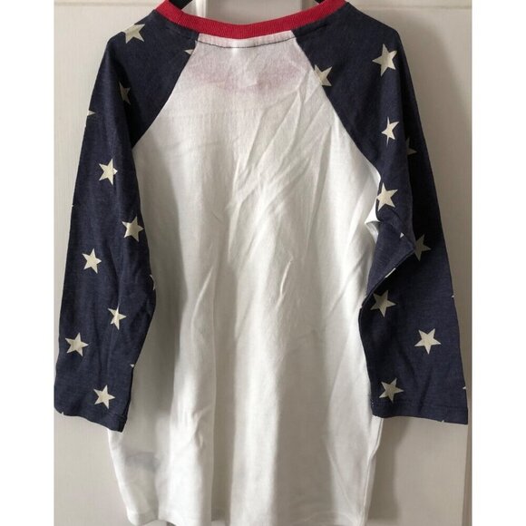 ALTERNATIVE Girls USA Raglan T-Shirt Stars Print Crew Neck Size YS 6-8 - Picture 6 of 7